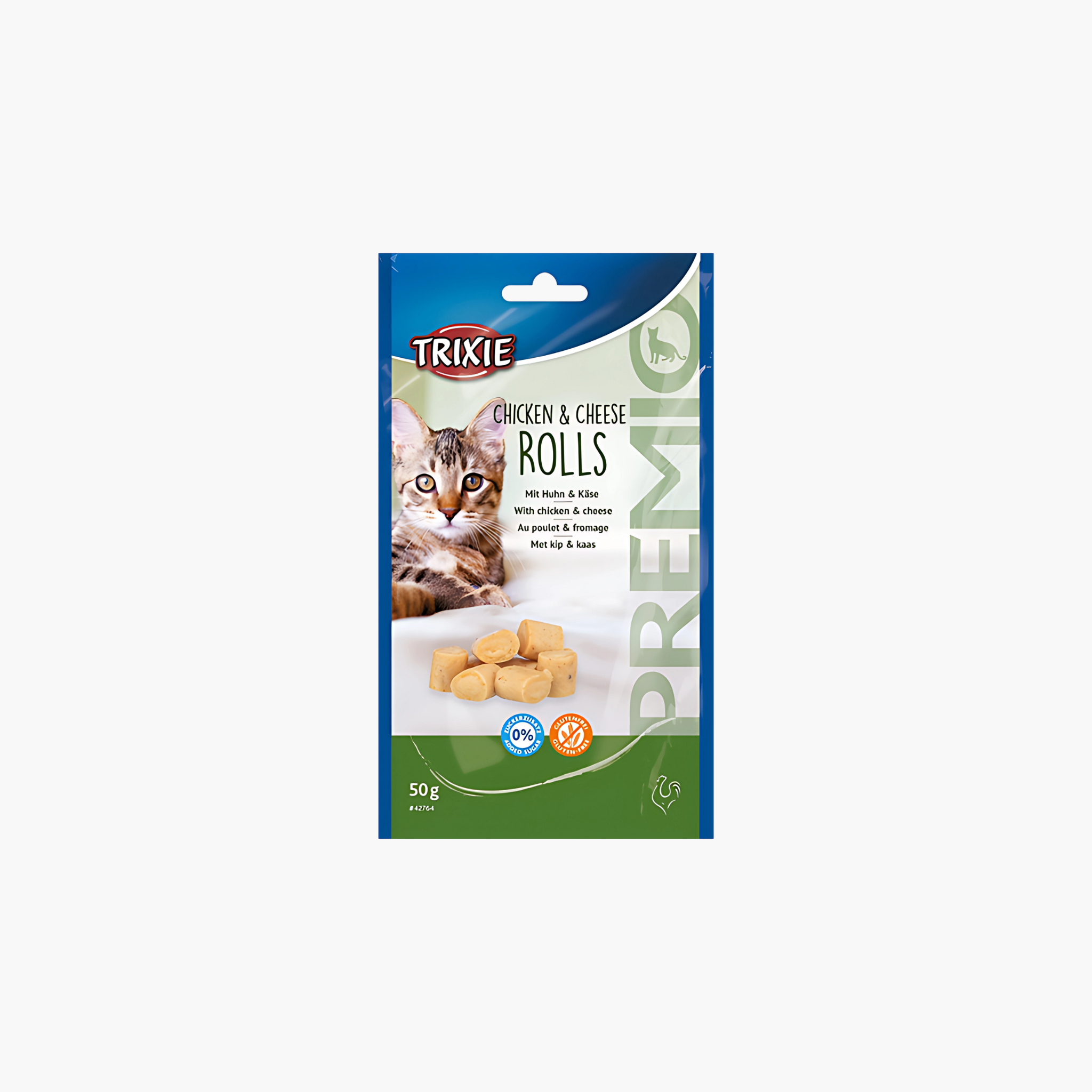 Trixie Premio Kip & Kaas Rolletjes Voor Katten Glutenvrij - Pet Global Shop