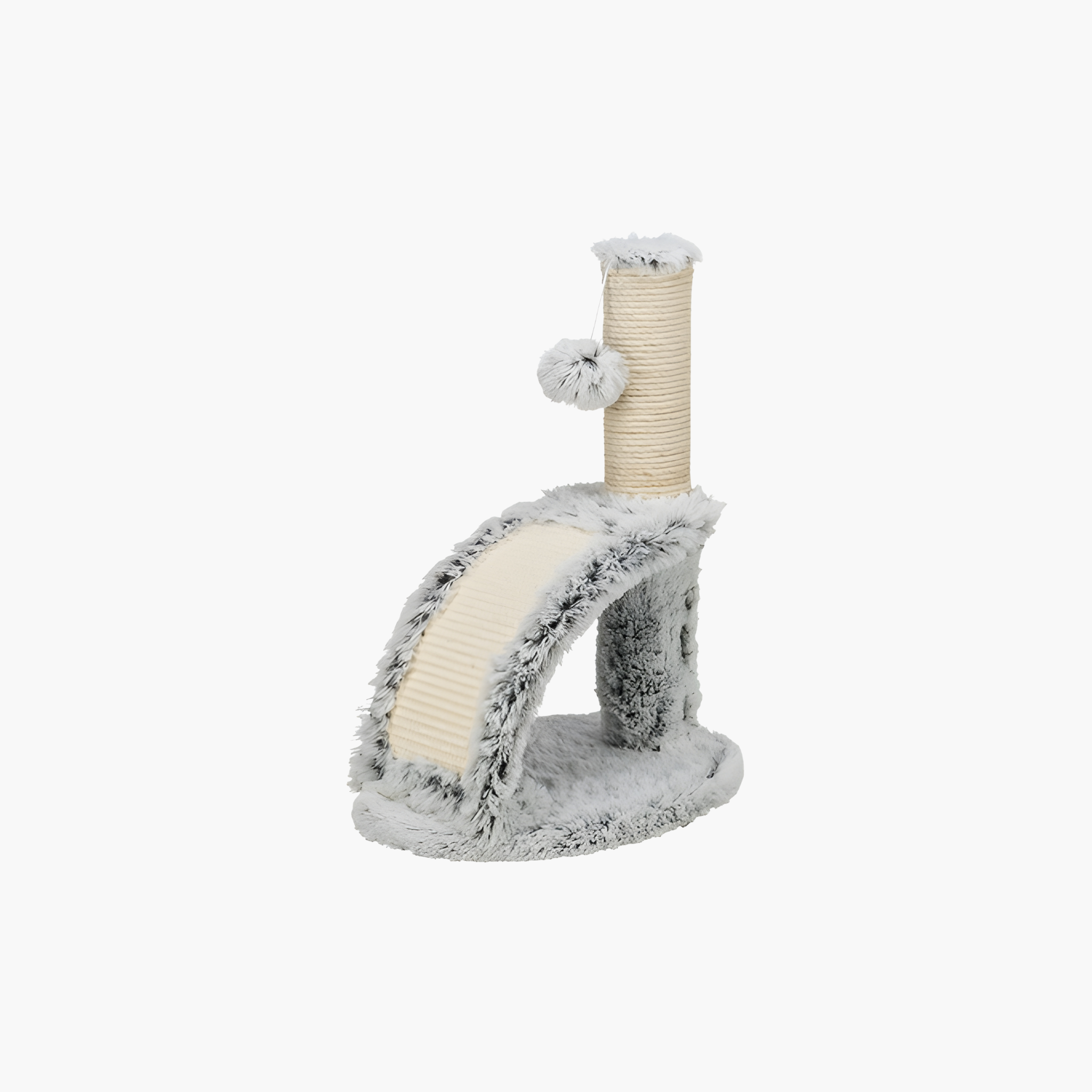 Trixie Junior Scratching Post Harvey With Brush White / Black