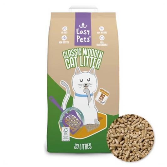 Easypets Biodegradable Classic Houtkorrels Kattenbakvulling