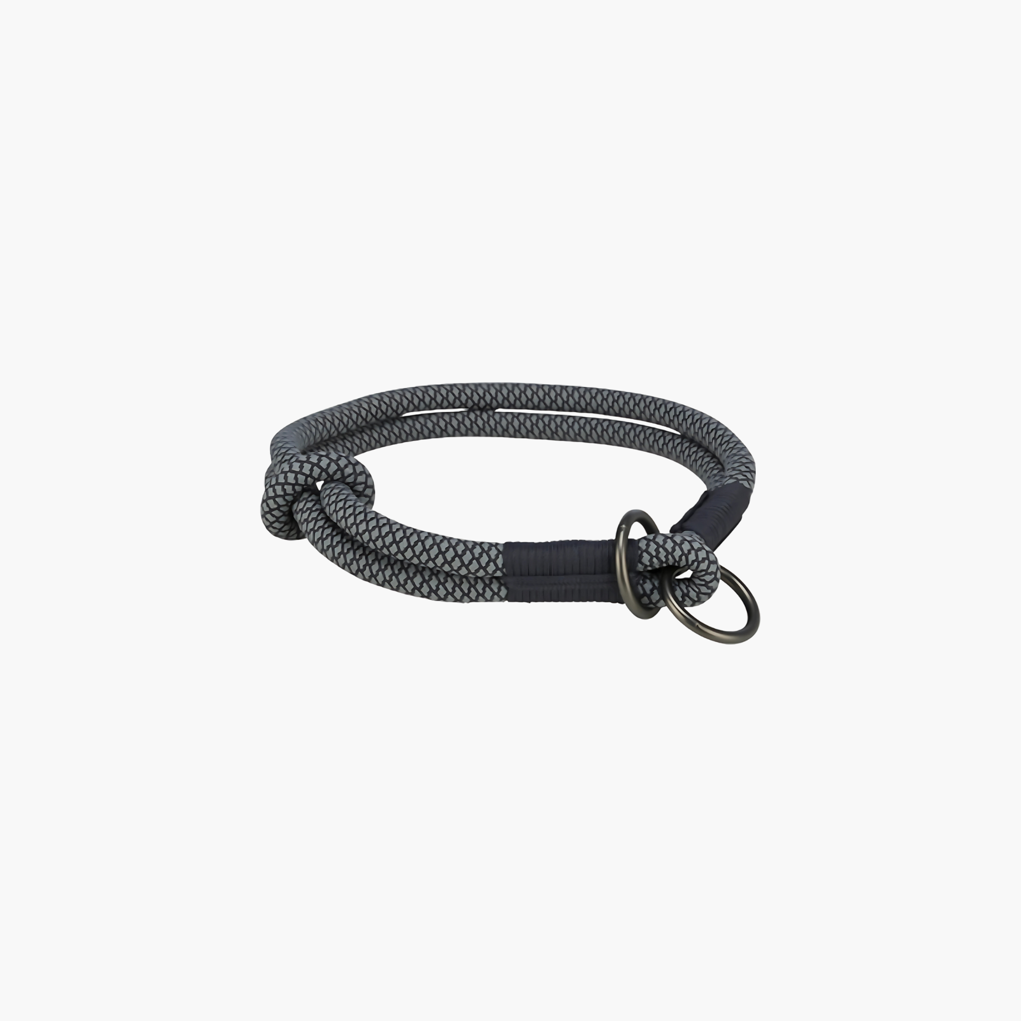 Trixie Halsband Hond Soft Half-Slip Zwart / Grijs - Pet Global Shop